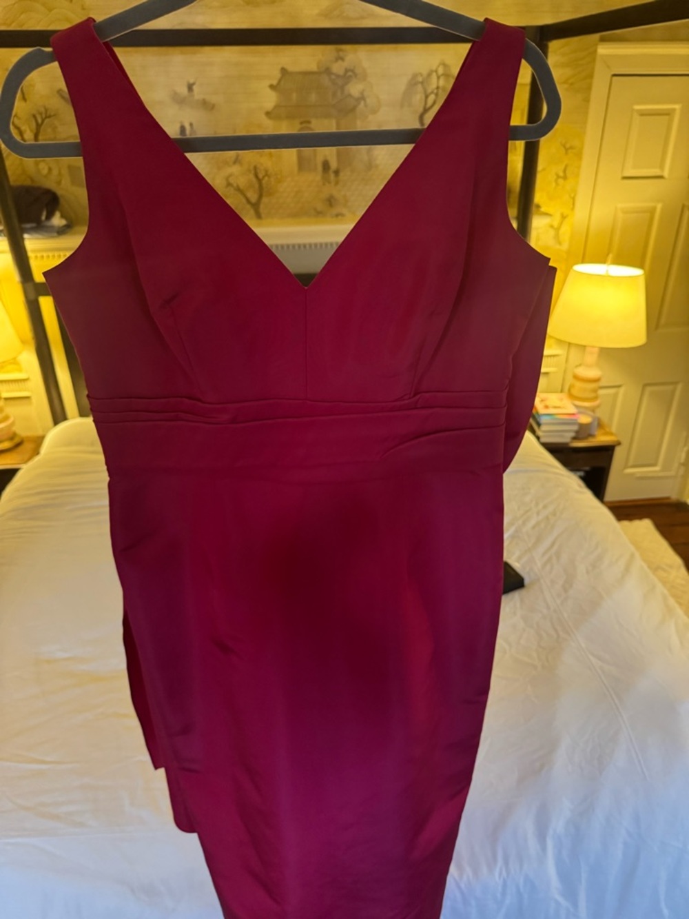 Carolina Herrera Hot Pink Backless Gown with Oversized Bow - Picture 6 of 7